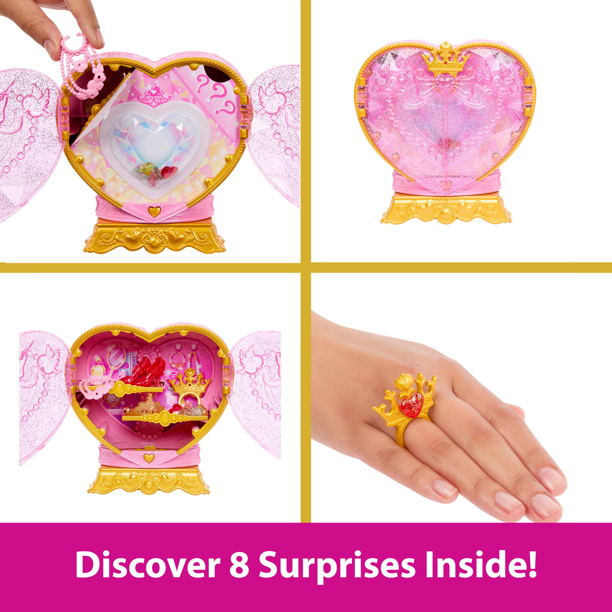 Disney Princess Jewel Reveal Belle Fashion Doll W/ 8 Surprises Including Gem Box & Accessories