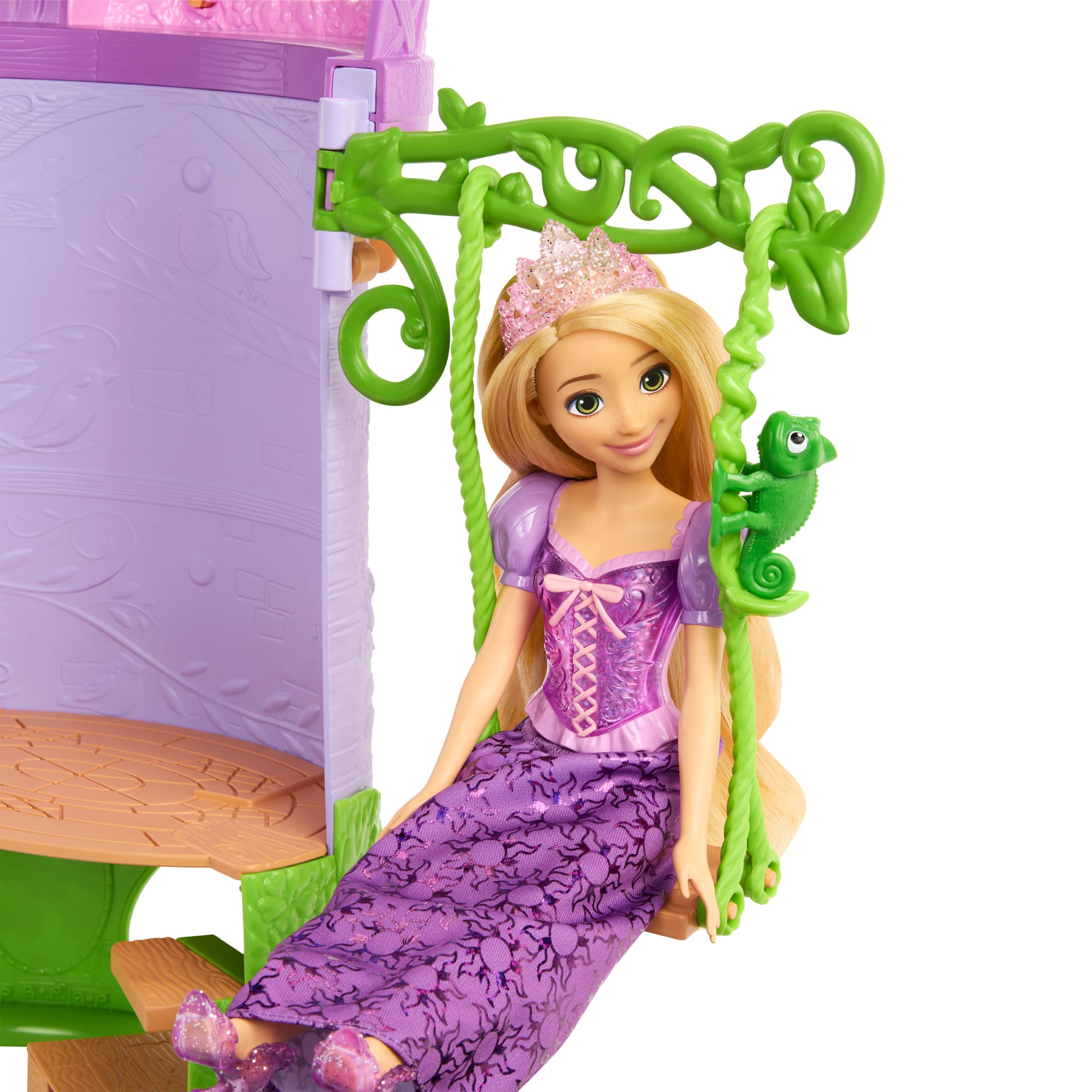 Disney Princess Enchanted Stories Rapunzel's Tower Playset With 6 Play Areas, Pascal Figure & 5 Accy
