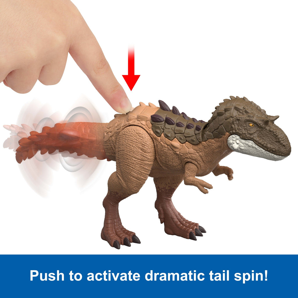 Jurassic World Gigantic Thrashers Gorgosaurus Dinosaur Action Figure Toy, 2 Attacks & Evolve Feature
