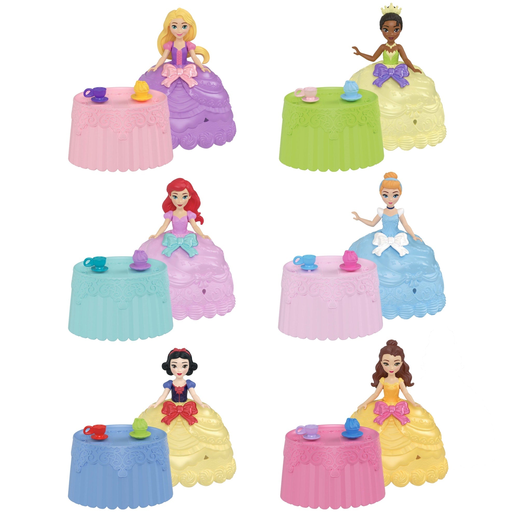Disney Princess Cupcake Small Doll Reveal With 5 Surprises including Doll & 2 Accessories