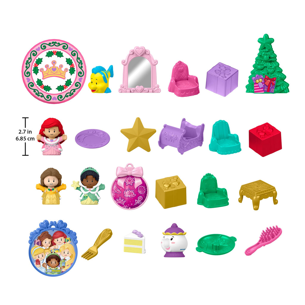 Fisher-Price Little People Disney Princess 2025 Advent Calendar For Toddlers & Kids, 24 Toys