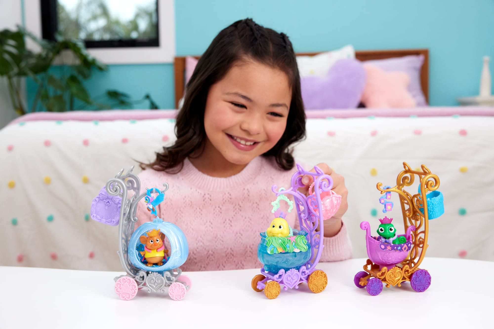 Disney Princess Animal Friend Carriages With 5 Accessories, Fashion Doll Size, inspired By Movies