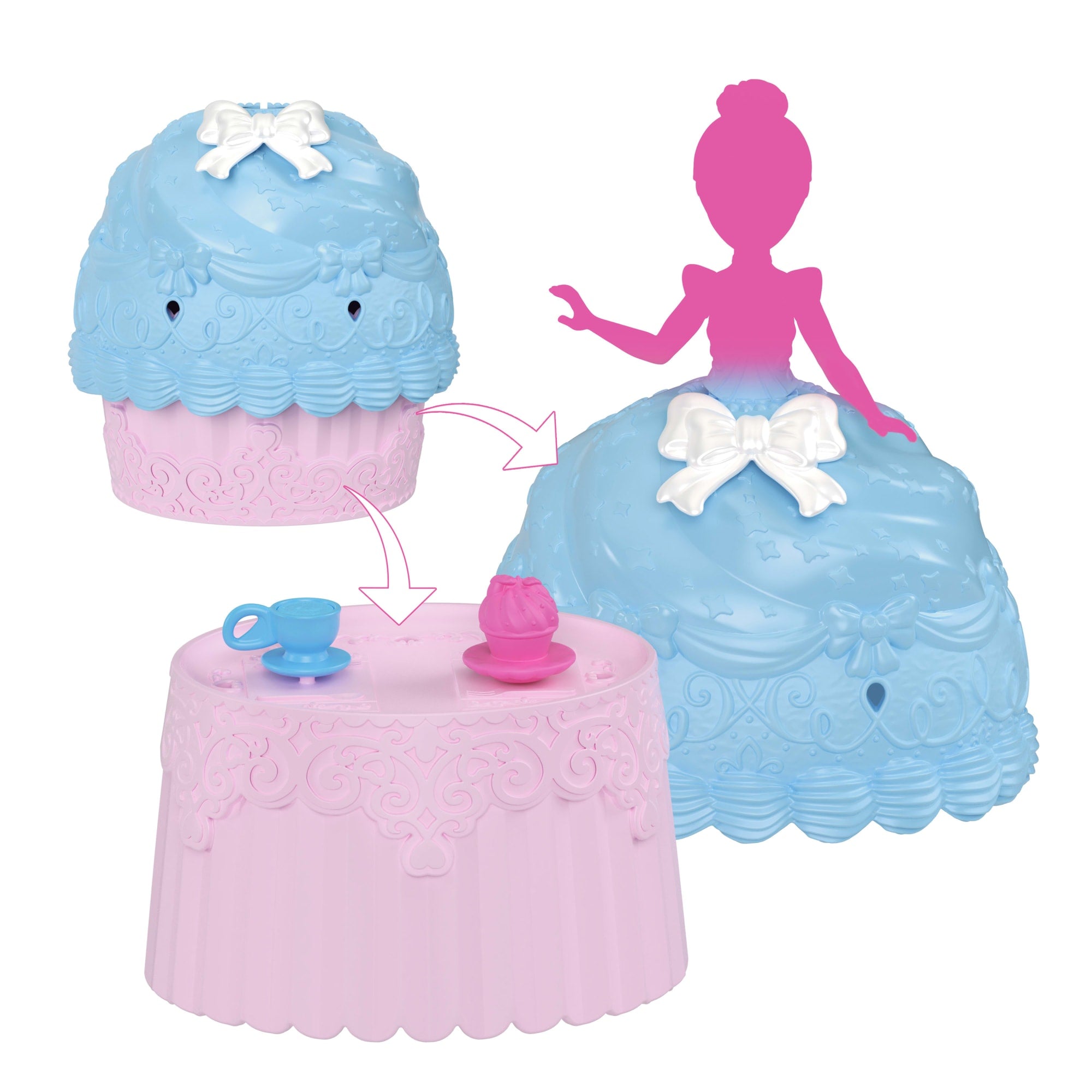 Disney Princess Cupcake Small Doll Reveal With 5 Surprises including Doll & 2 Accessories