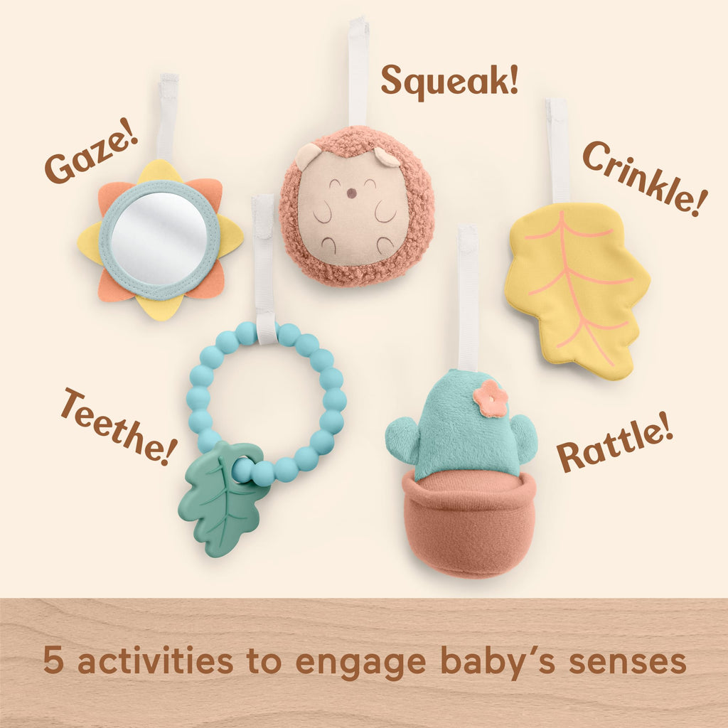 Fisher-Price Wooden Lay And Play Deluxe Activity Gym Baby Playmat With Developmental Toys