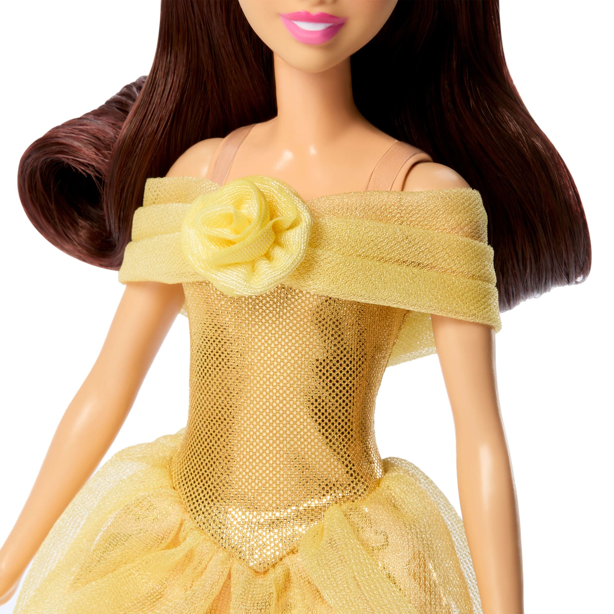 Disney Princess Enchanted Stories Belle Fashion Doll With Sparkling Dress & Accessories, Posable
