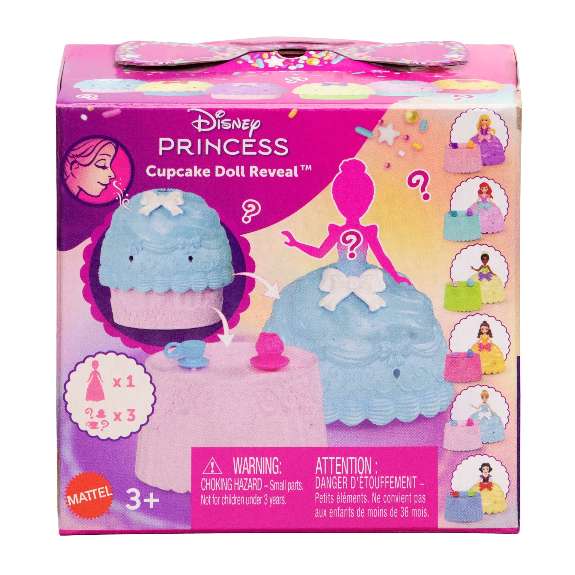 Disney Princess Cupcake Small Doll Reveal With 5 Surprises including Doll & 2 Accessories