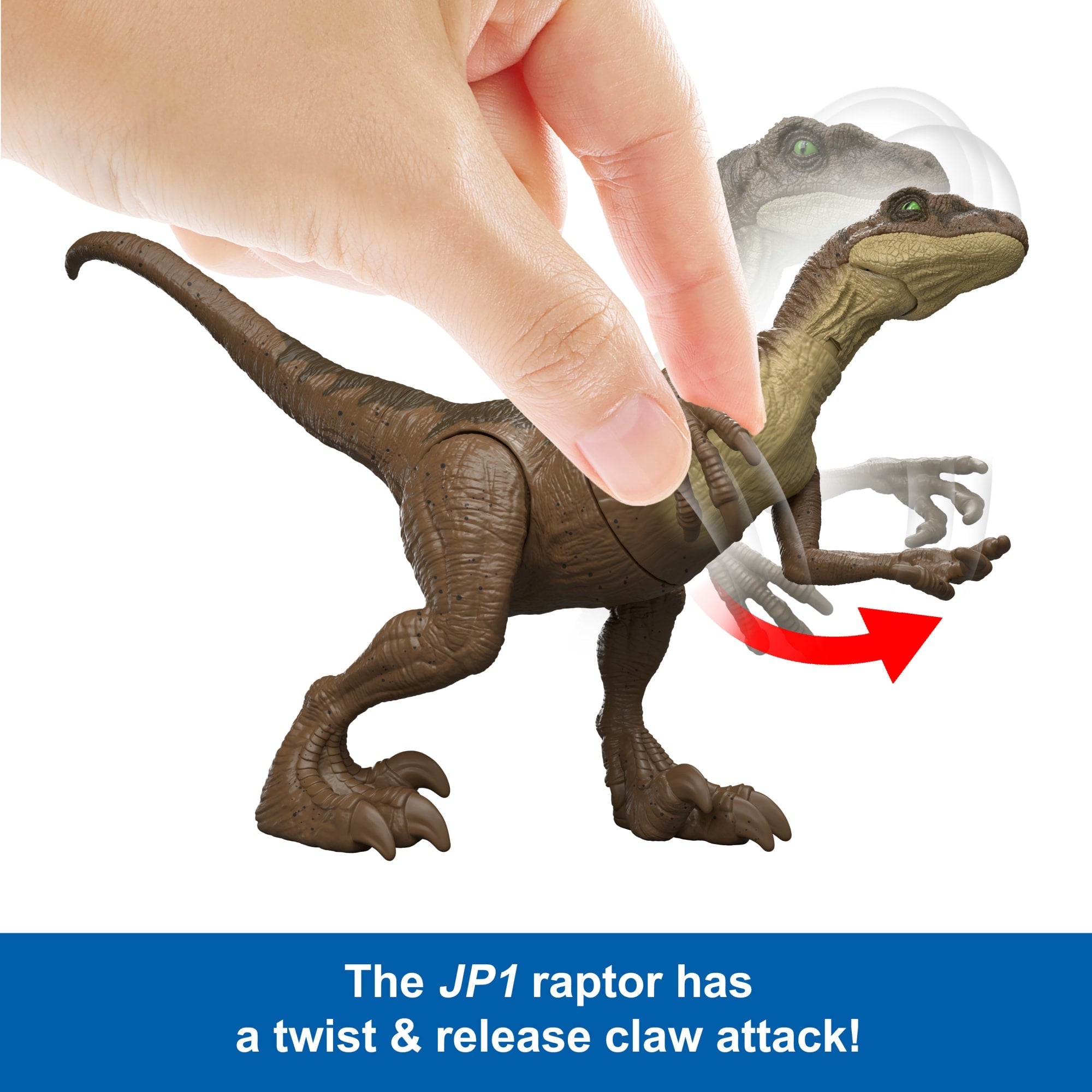 Jurassic World Jurassic Park I II And IIi Velociraptor Trilogy Set, 3 Action Figures With Attack