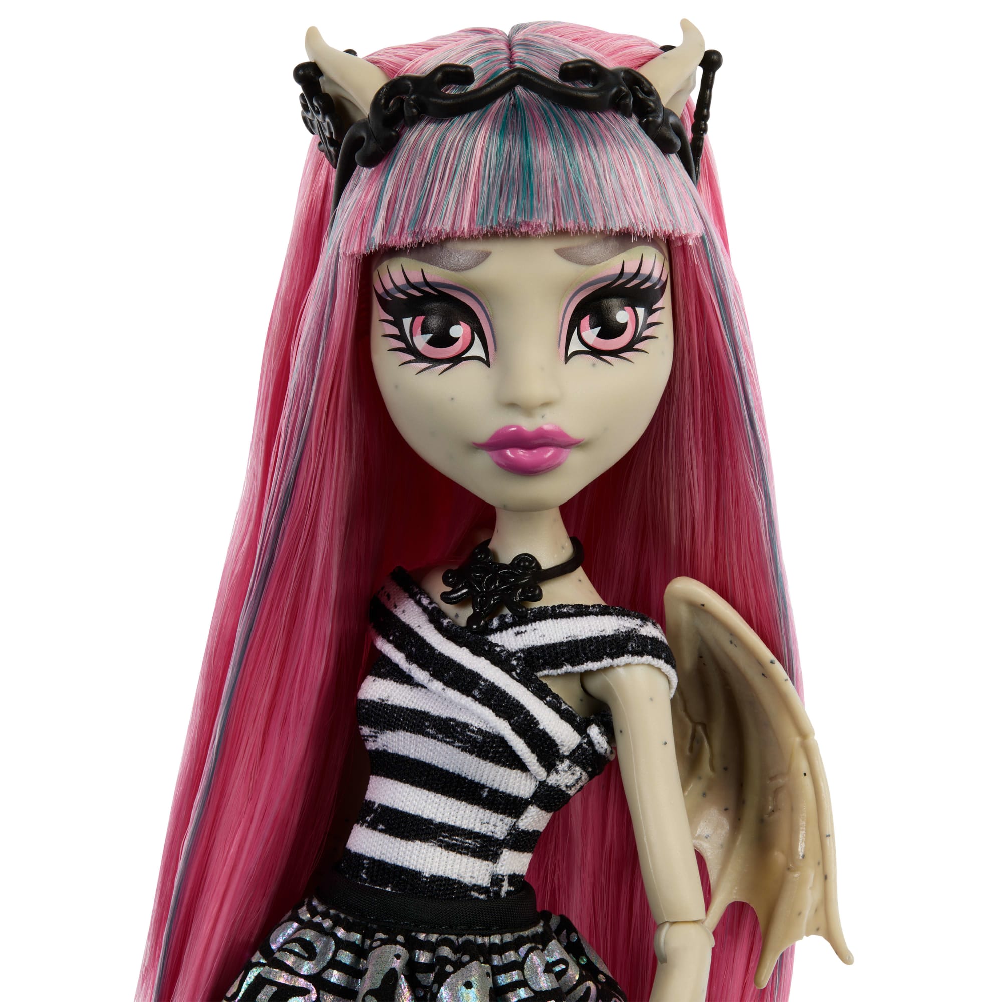 Monster High Boo-Riginal Creeproduction Rochelle Goyle Doll With Diary, Doll Stand And Pet