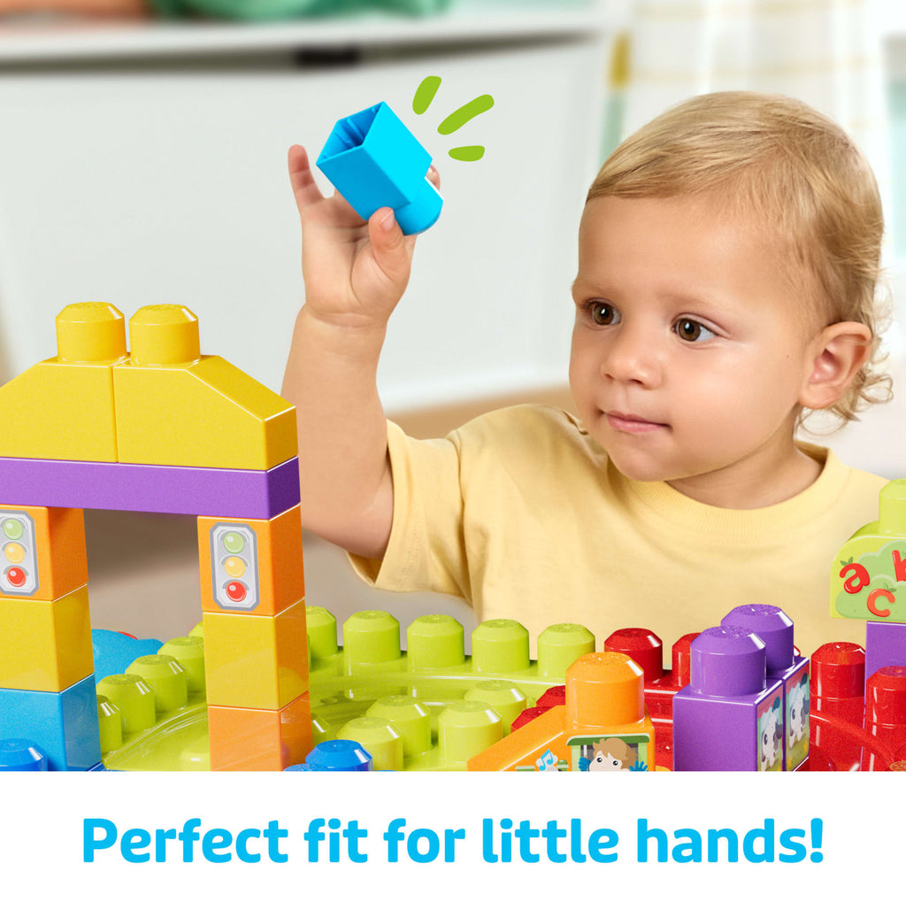 MEGA BLOKS First Builders Build ‘n Learn Table Block Toy With Storage (30 Pieces) For Toddler