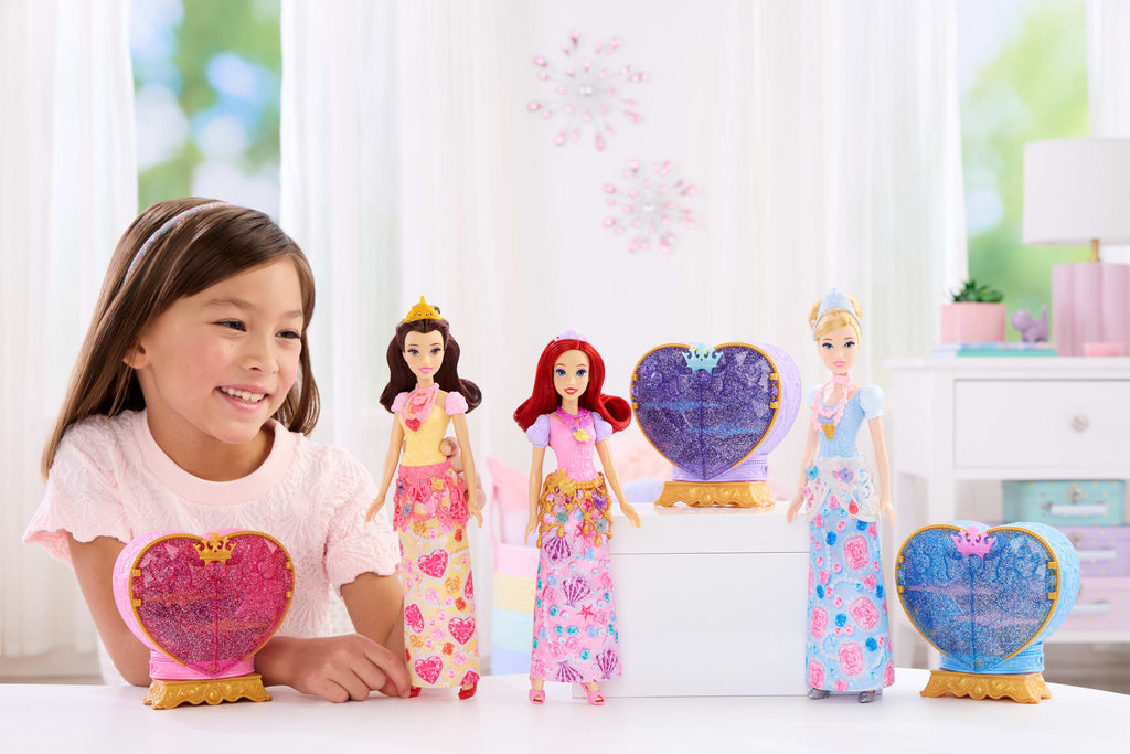 Disney Princess Jewel Reveal Ariel Fashion Doll W/ 8 Surprises Including Gem Box & 10 Accessories