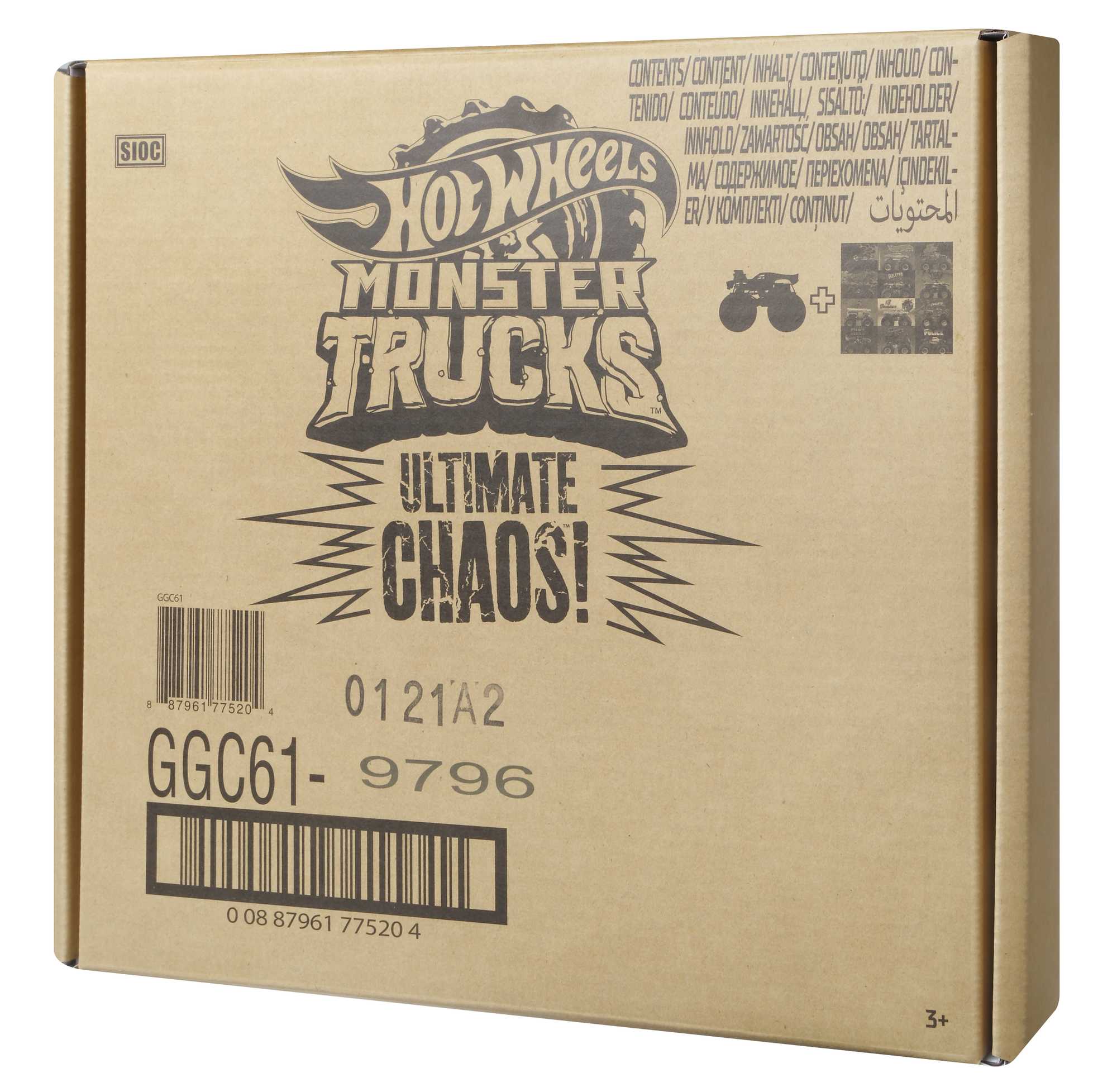 Hot Wheels Monster Trucks, Set Of 12 1:64 Die-Cast Toy Trucks For Kids