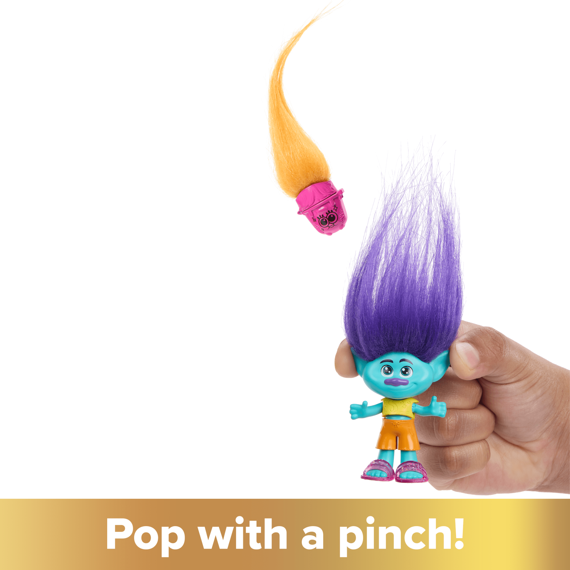 Dreamworks Trolls Band Together Hair Pops Branch Small Doll & Accessories, Toys inspired By The Movie