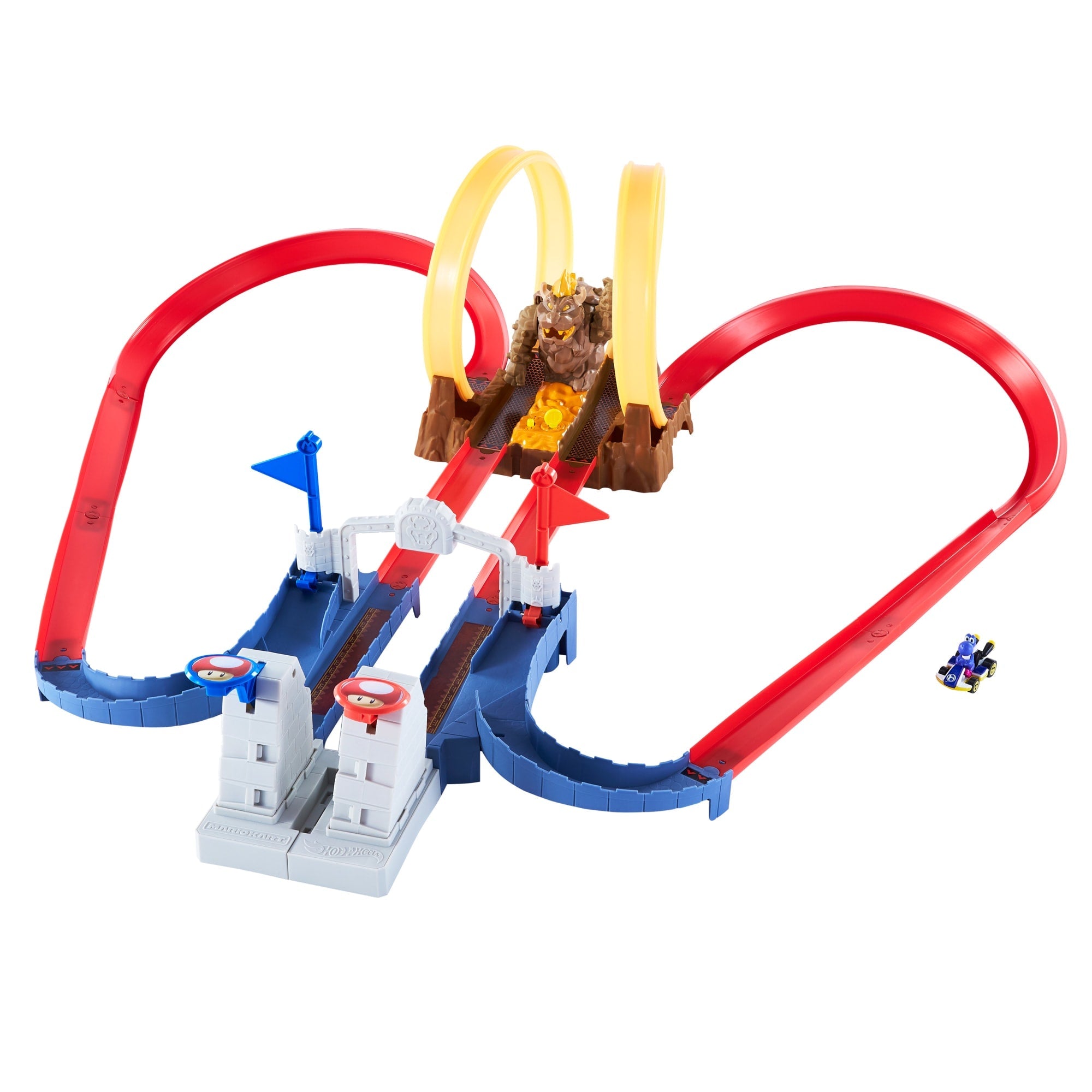 Hot Wheels Mario Kart Bowser's Castle Chaos Track Set