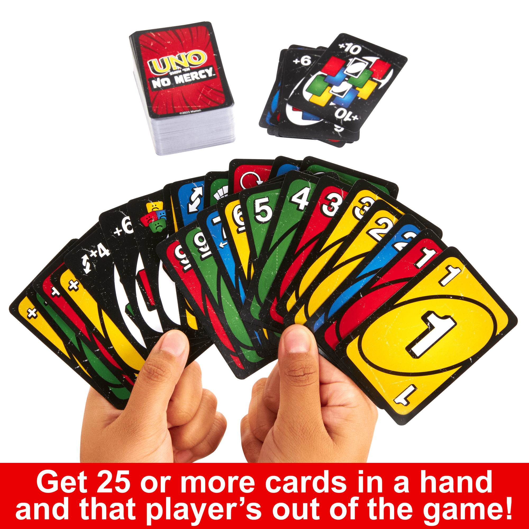 UNO Show ‘Em No Mercy Card Game in Storage & Travel Tin For Kids, Adults & Family Nights & Parties