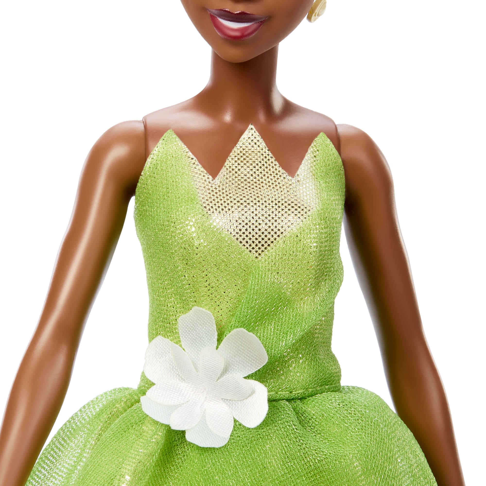 Disney Princess Enchanted Stories Tiana Fashion Doll With Sparkling Dress & Accessories, Posable