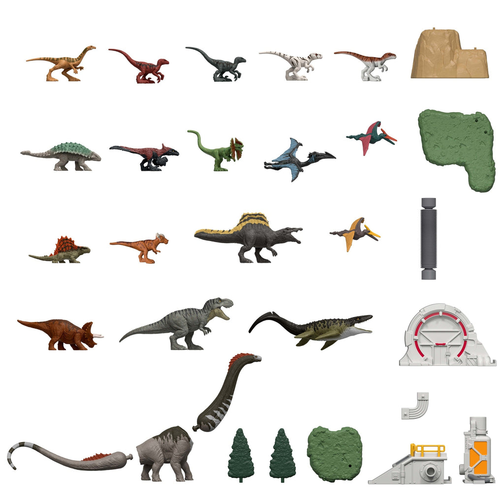 Jurassic World Rebirth 2025 Advent Calendar With 24 Days Of Dinosaur Related Toy Surprises, 18 Dinos