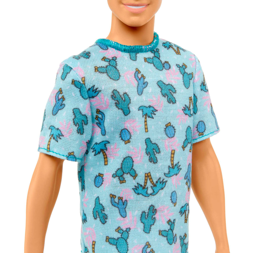 Barbie Ken Fashionistas Doll #211 With Blond Hair And Cactus Tee