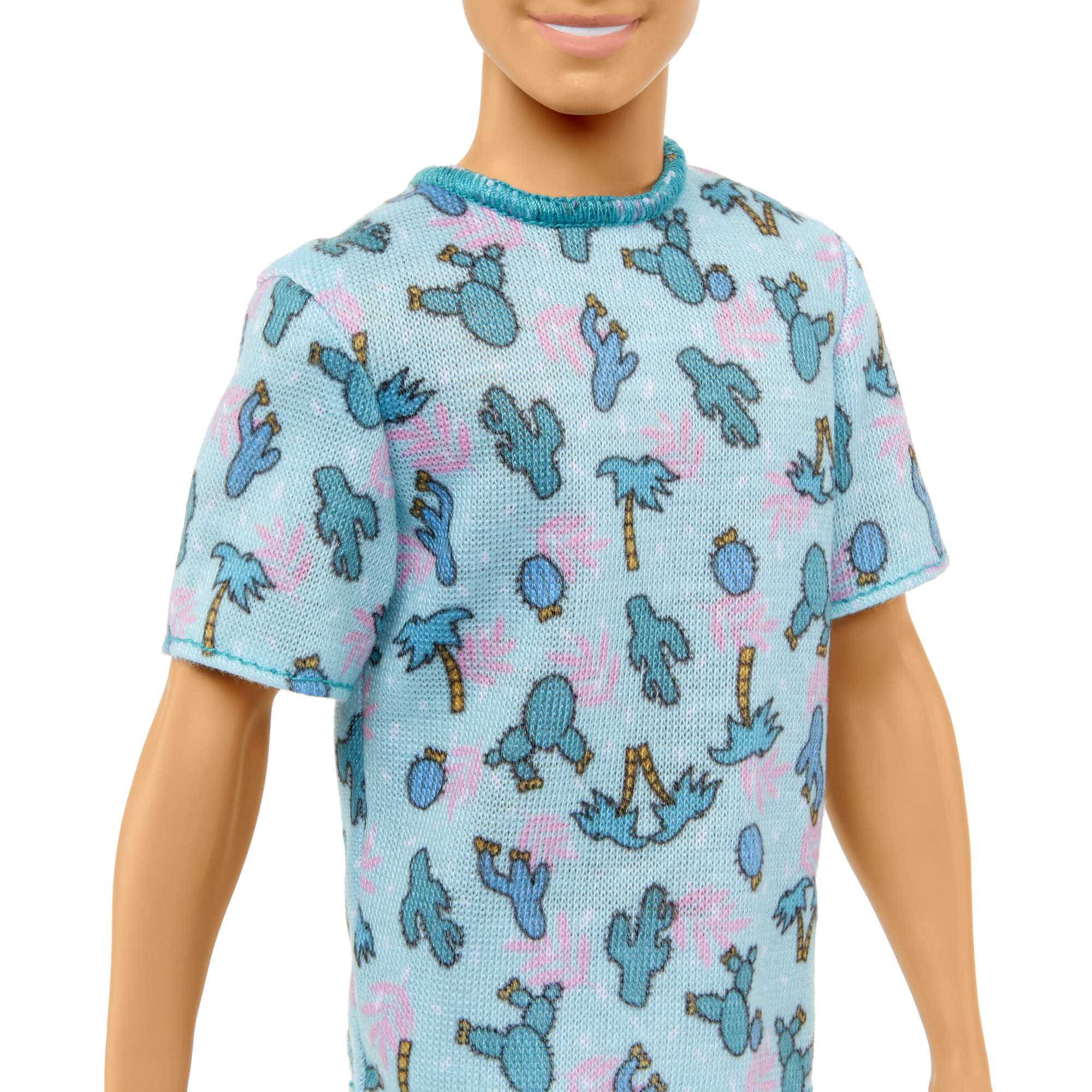 Barbie Ken Fashionistas Doll #211 With Blond Hair And Cactus Tee