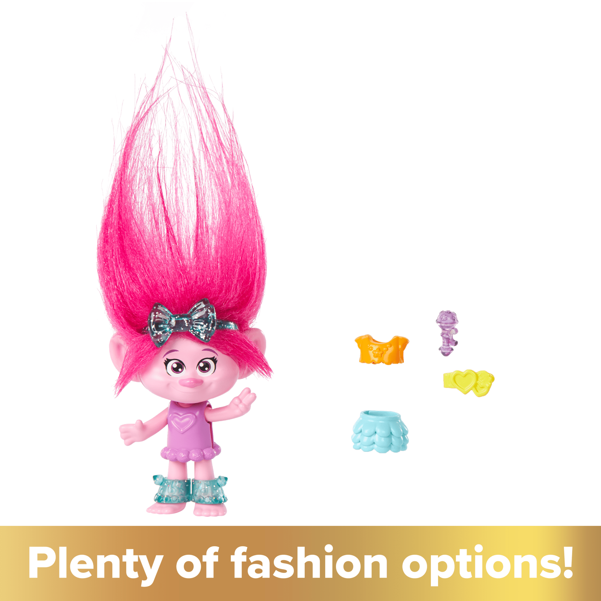 Dreamworks Trolls Band Together Hair Pops Queen Poppy Small Doll & Accessories, Toys inspired By The Movie