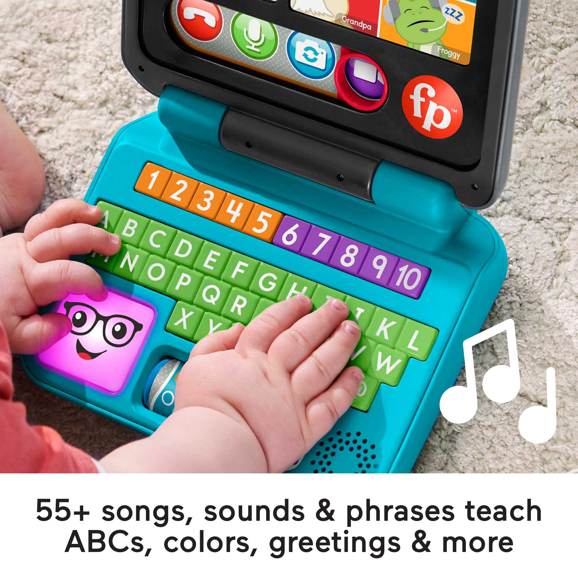 Fisher-Price Laugh & Learn Let's Connect Laptop Electronic Baby Toy - French Version