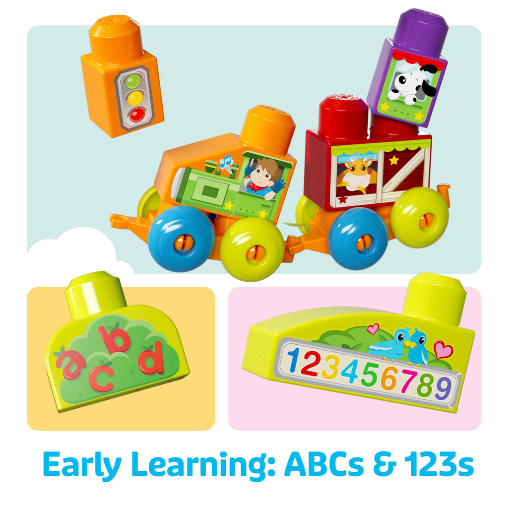 MEGA BLOKS First Builders Build ‘n Learn Table Block Toy With Storage (30 Pieces) For Toddler