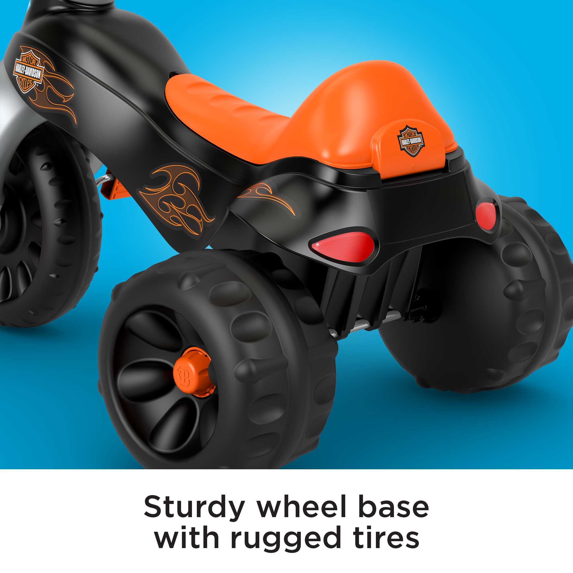 Fisher-Price Harley-Davidson Tough Trike Toddler Tricycle With Handlebar Grips