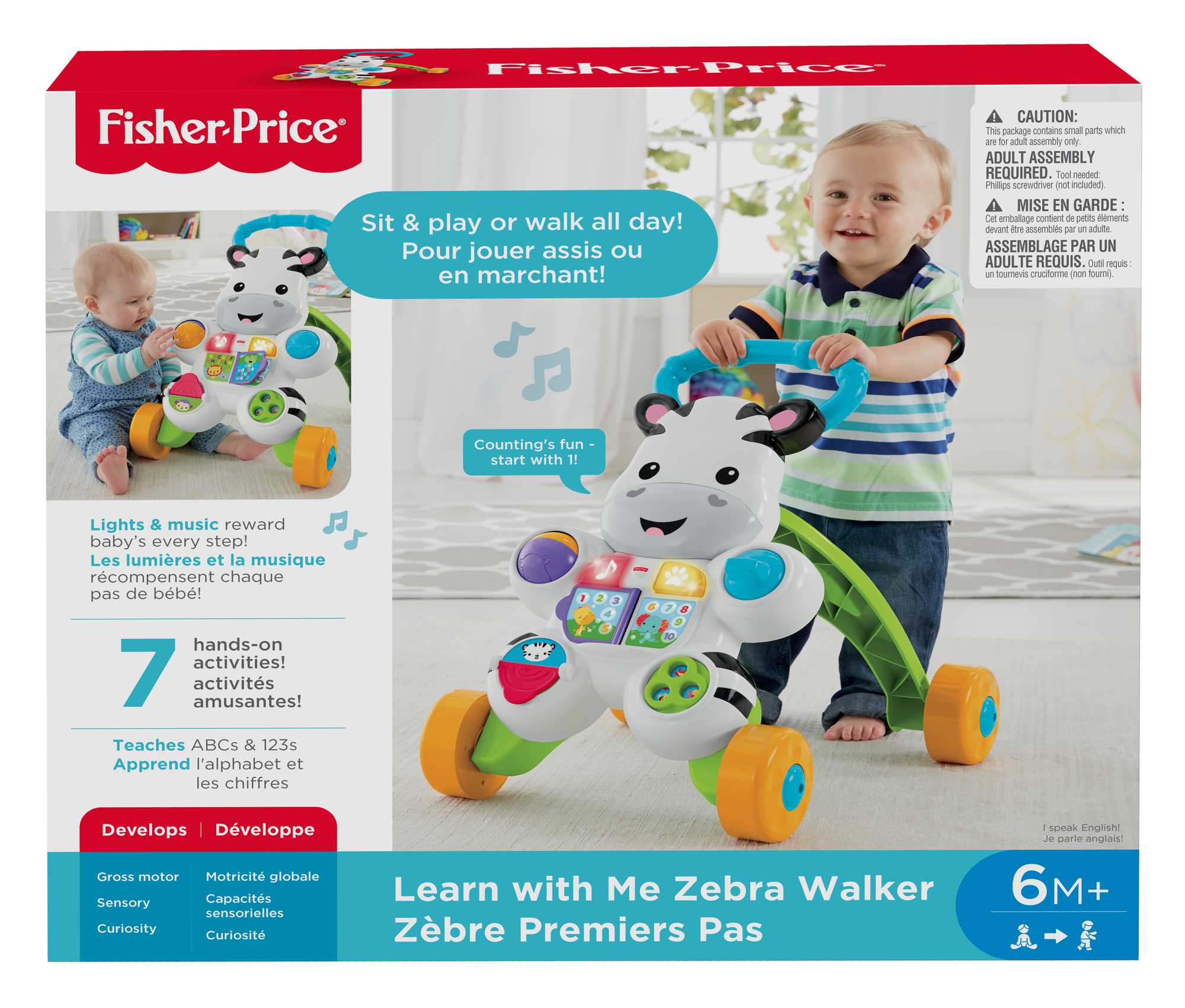 Fisher-Price Learn With Me Zebra Walker - English Version