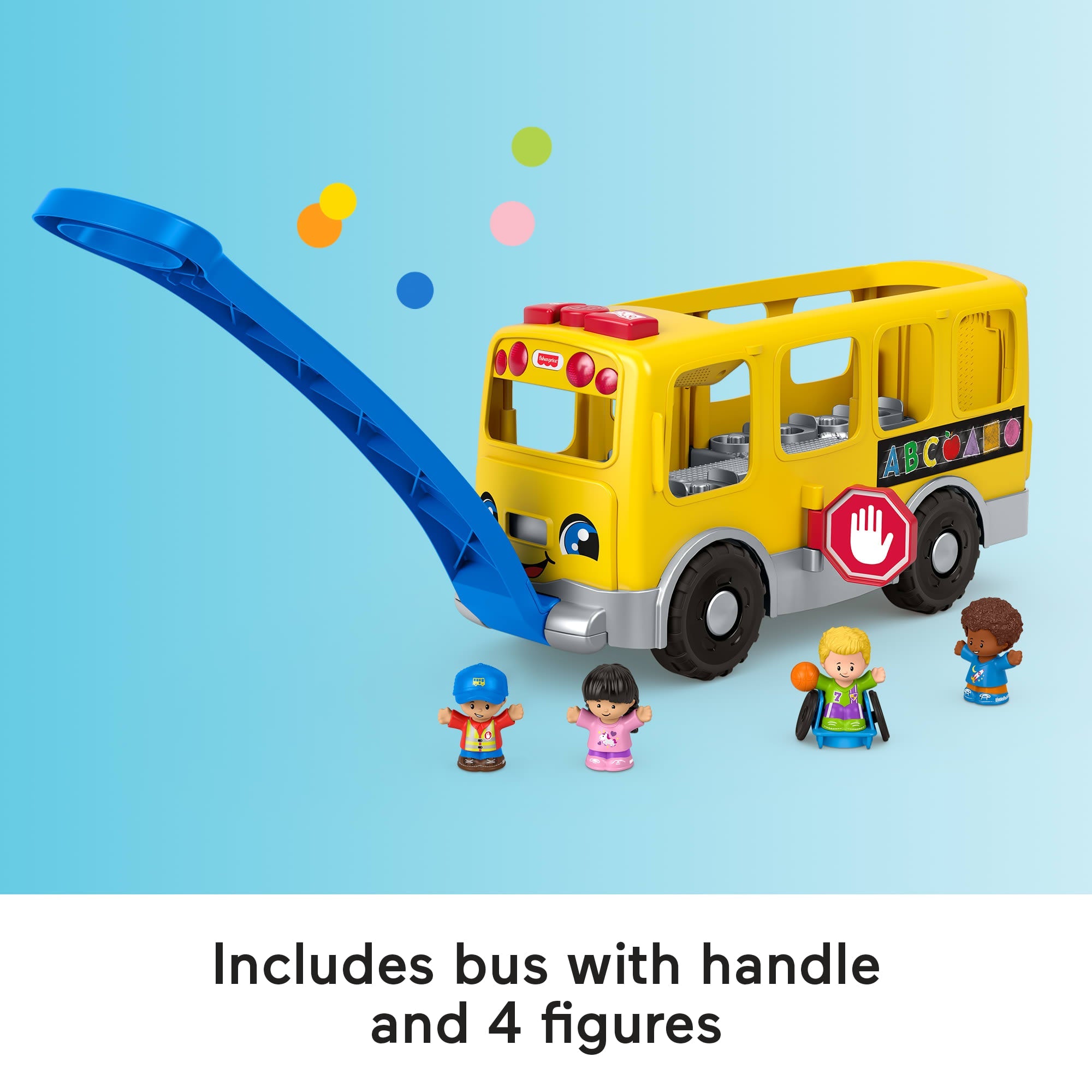 Fisher-Price Little People Big Yellow School Bus, Musical Pull Toy