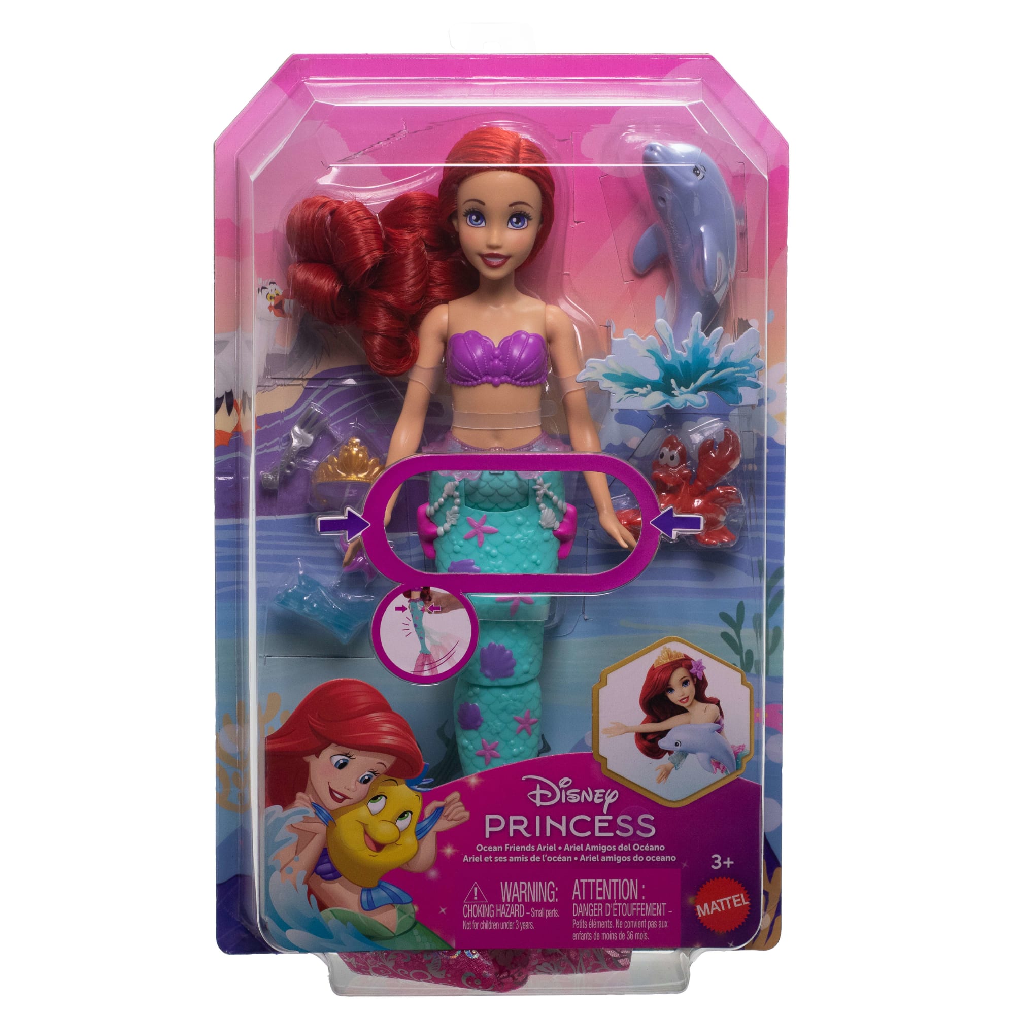 Disney Coffret Poupée et Accessoires Ariel et ses Amis de L’Océan