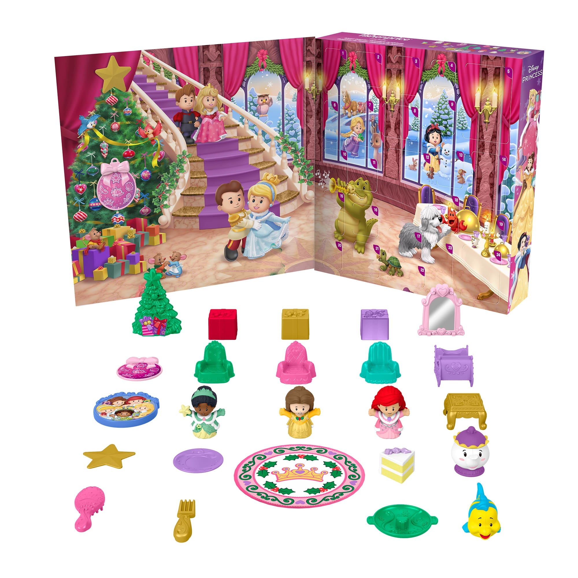 Fisher-Price Little People Disney Princess 2025 Advent Calendar For Toddlers & Kids, 24 Toys