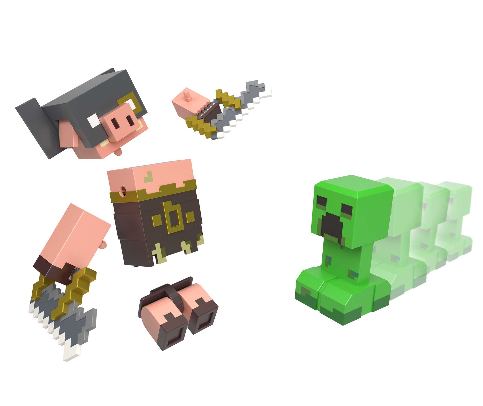 Minecraft-Legends-Coffret de 2 Figurines-Assortiment, Cadeaux enfants