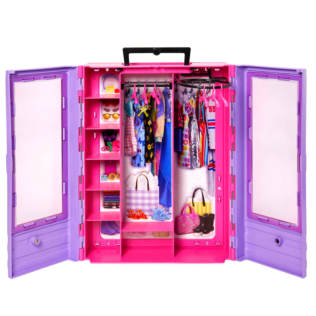 Barbie Ultimate Closet Doll And Playset Portable Fashion Toy With Doll, Clothes And Accessories