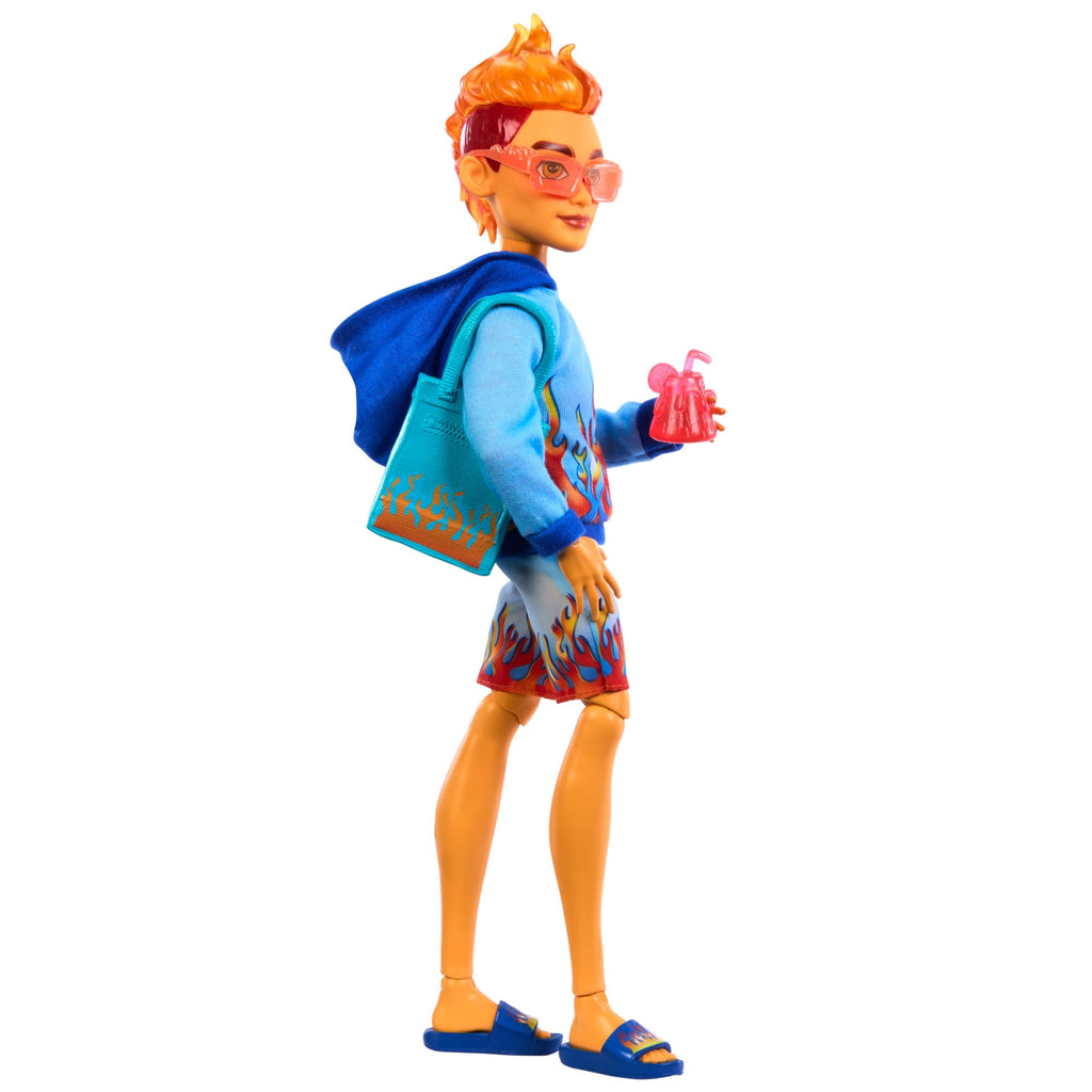 Monster High Scare-Adise Island Heath Burns Fashion Doll With Swim Trunks & Accessories