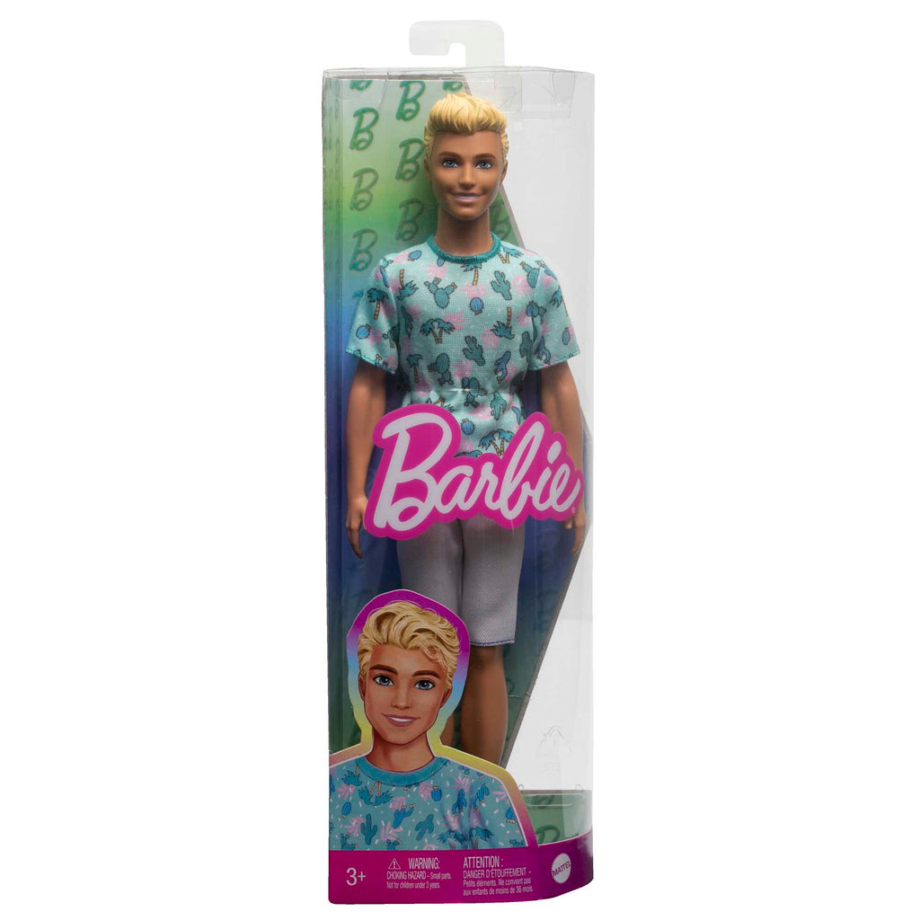 Barbie Ken Fashionistas Doll #211 With Blond Hair And Cactus Tee