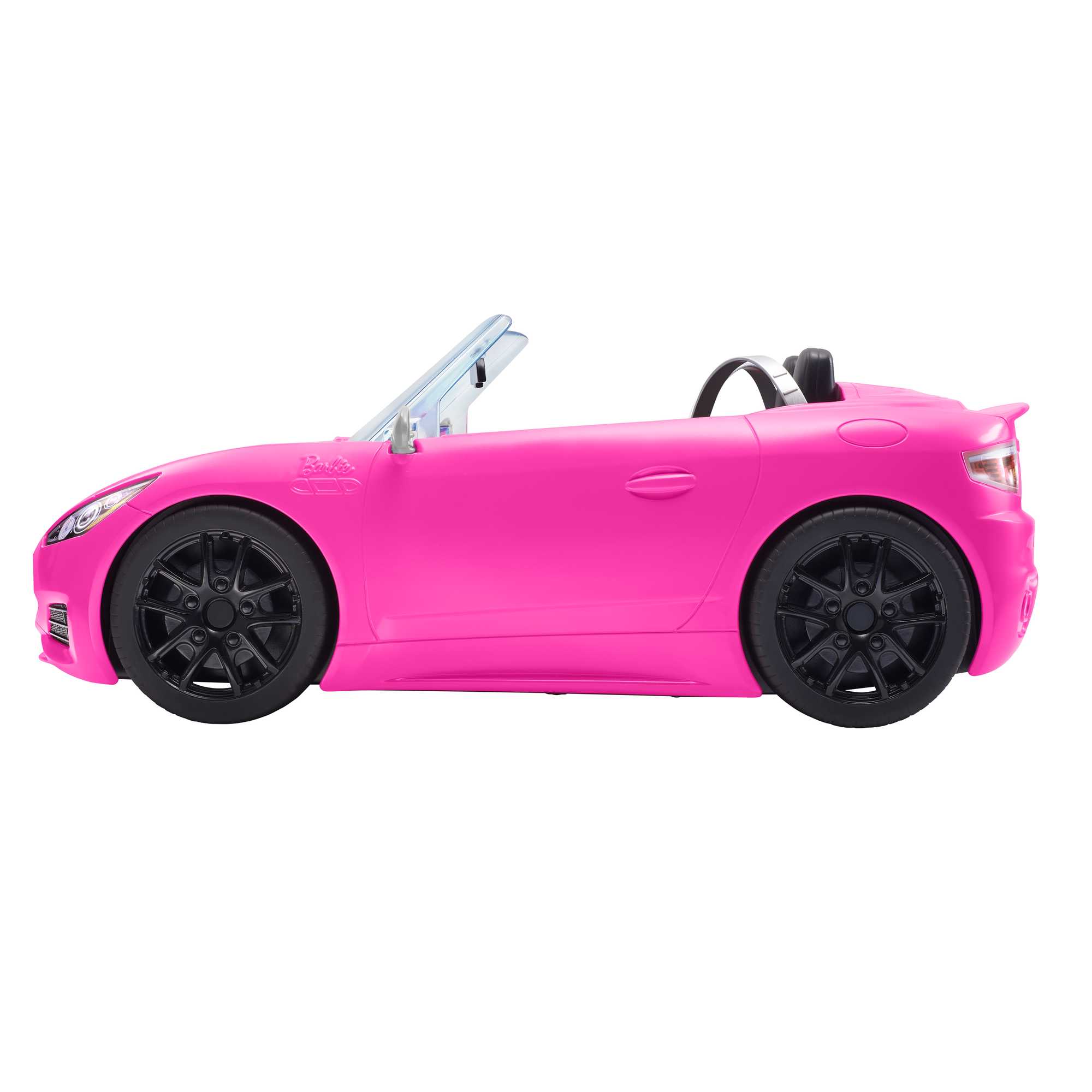 Barbie Pink Convertible 2-Seater Vehicle With Rolling Wheels, For 3 To 7 Year Olds