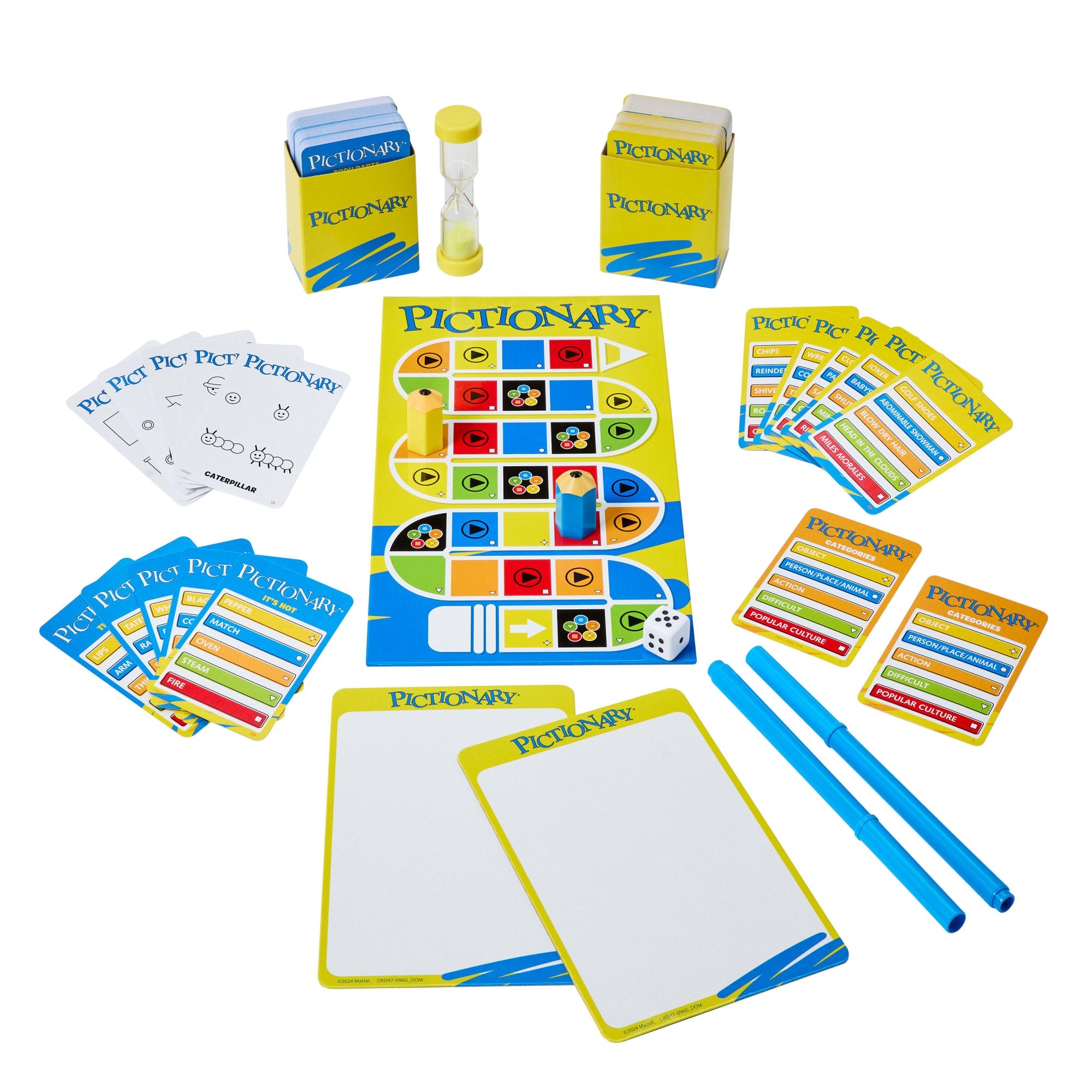 Pictionary Family Board Game For Kids, Adults And Game Night With Erasable Boards And Markers