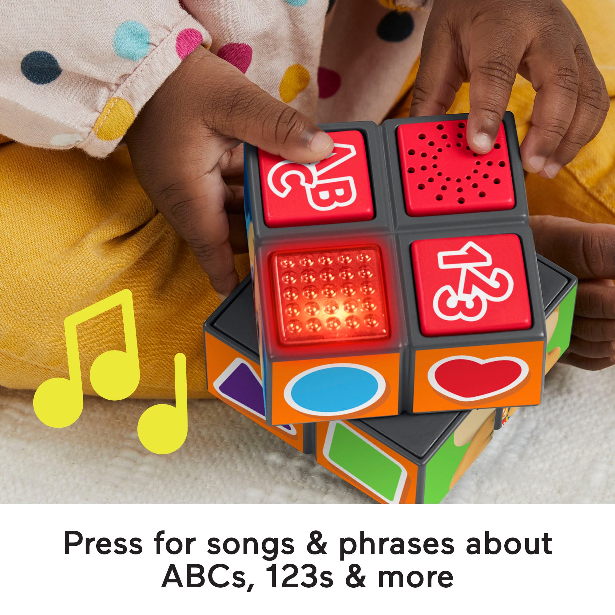 Fisher-Price Laugh & Learn Puppy's Activity Cube Electronic Learning Toy For Baby & Toddler