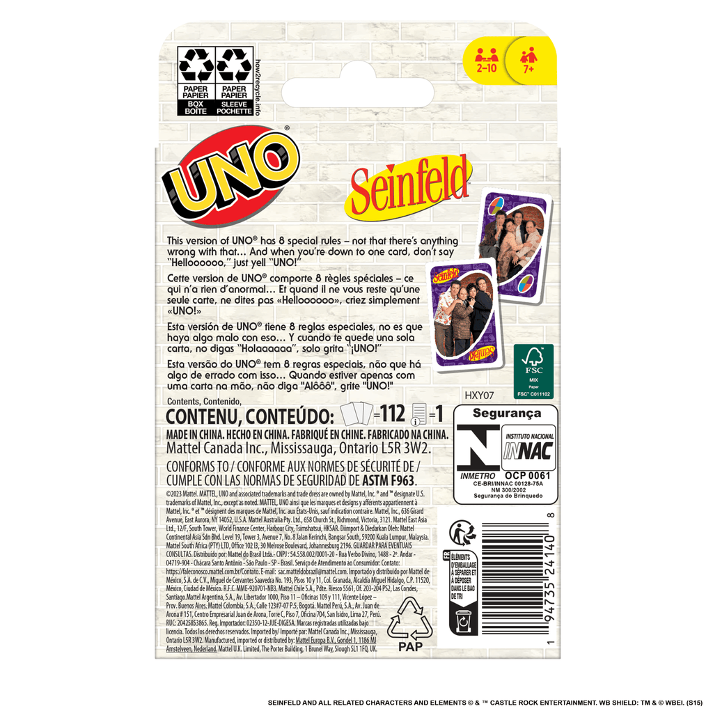 UNO Seinfeld Card Game