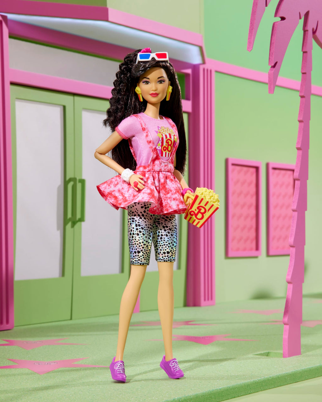 Barbie Doll, Black Hair, 80s-Inspired Movie Night, Barbie Rewind
