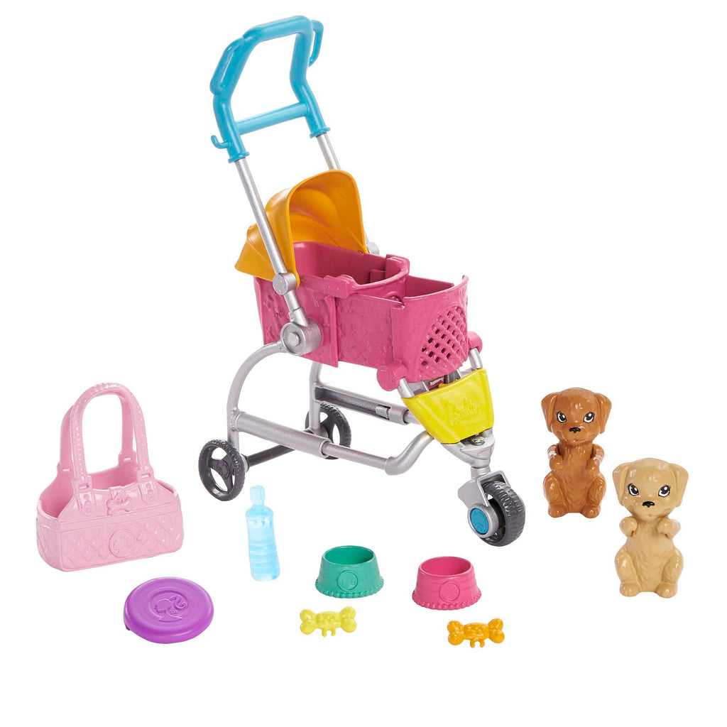 Barbie Stroll ‘n Play Pups Doll And Accessories