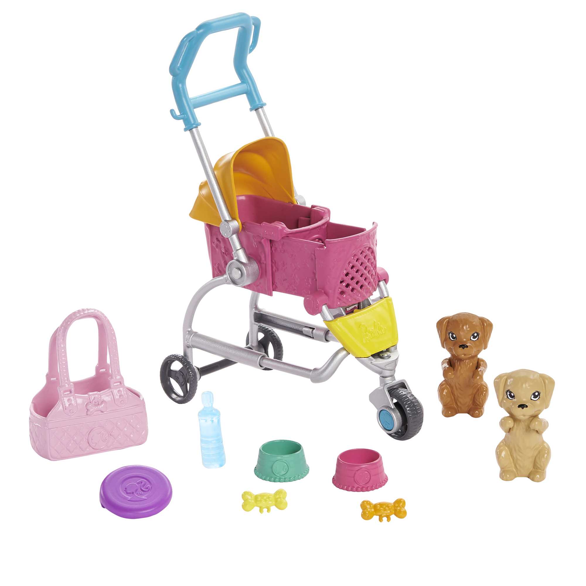 Barbie Stroll ‘n Play Pups Doll And Accessories