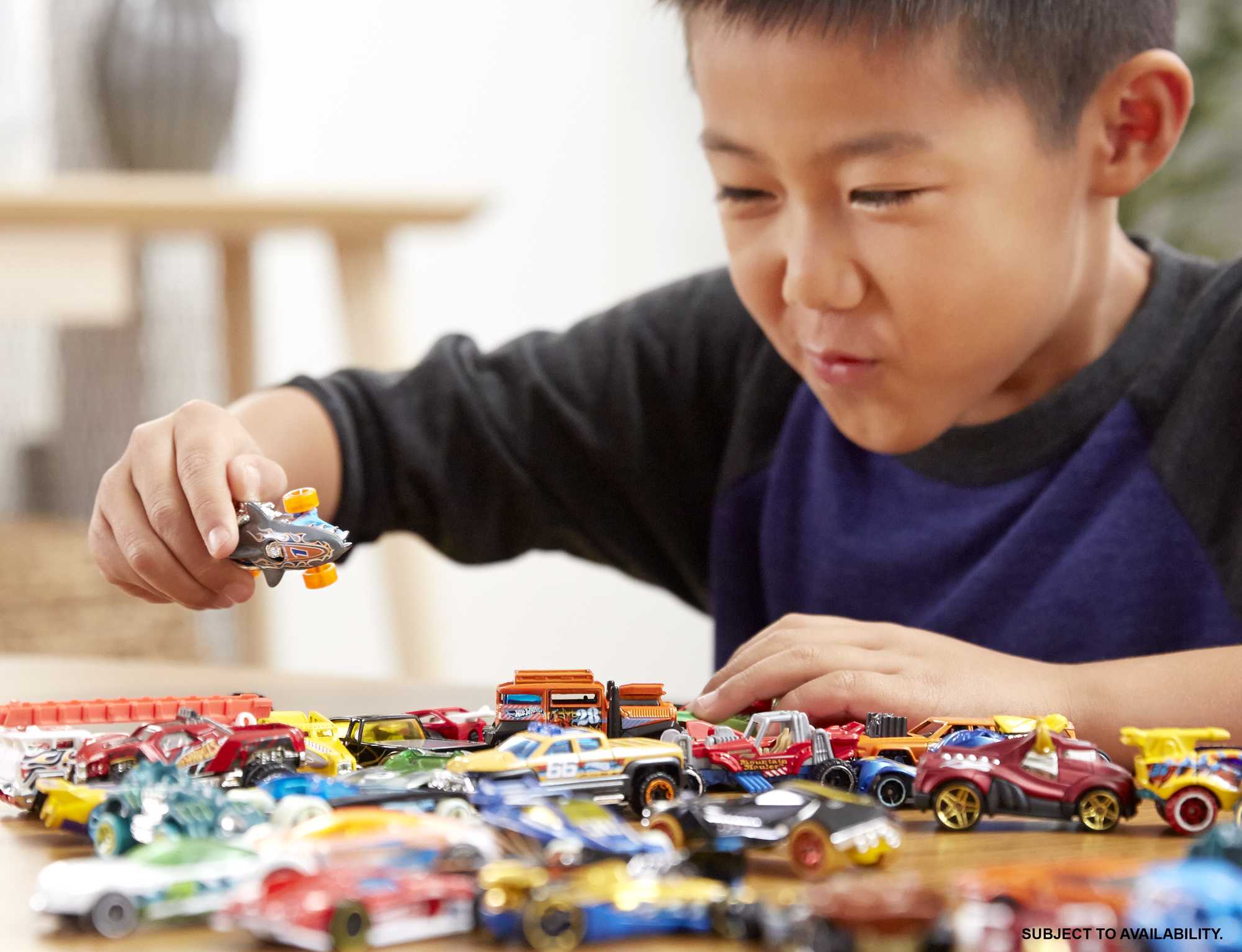 Hot Wheels Set Of 20 1:64 Scale Toy Trucks And Cars For Kids & Collectors