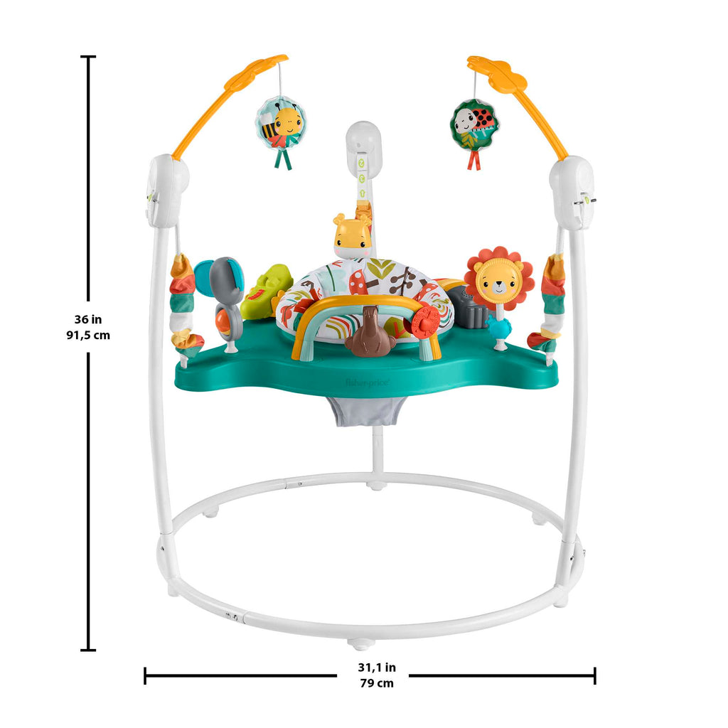 Fisher-Price Baby Bouncer Whimsical Forest Jumperoo Activity Center With Music And Lights