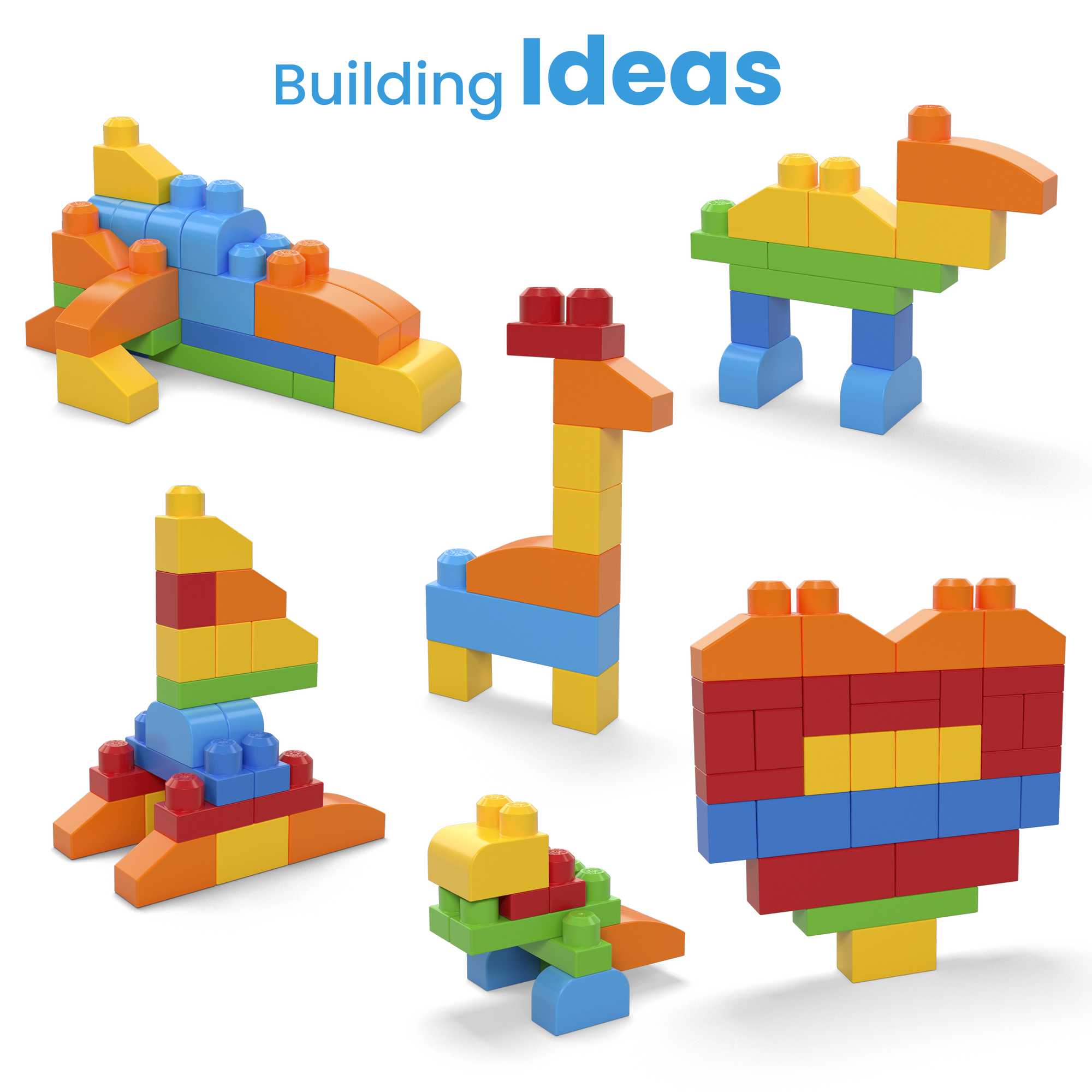 MEGA BLOKS First Builders Deluxe Building Bag Toy Blocks With Storage Bag (150 Pieces) For Toddler