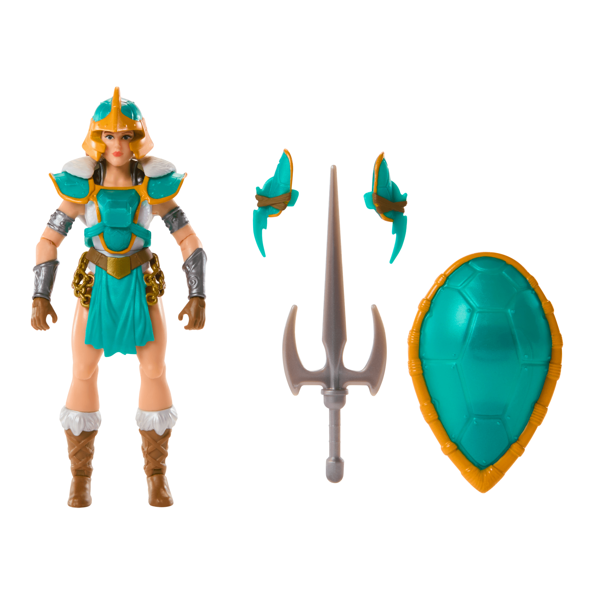 Masters Of The Universe Origins Turtles Of Grayskull Teela Action Figure Toy in Turtle inspired Armor
