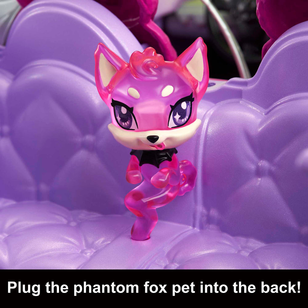 Monster High Toy Car, Ghoul Mobile With Pet And Cooler Accessories