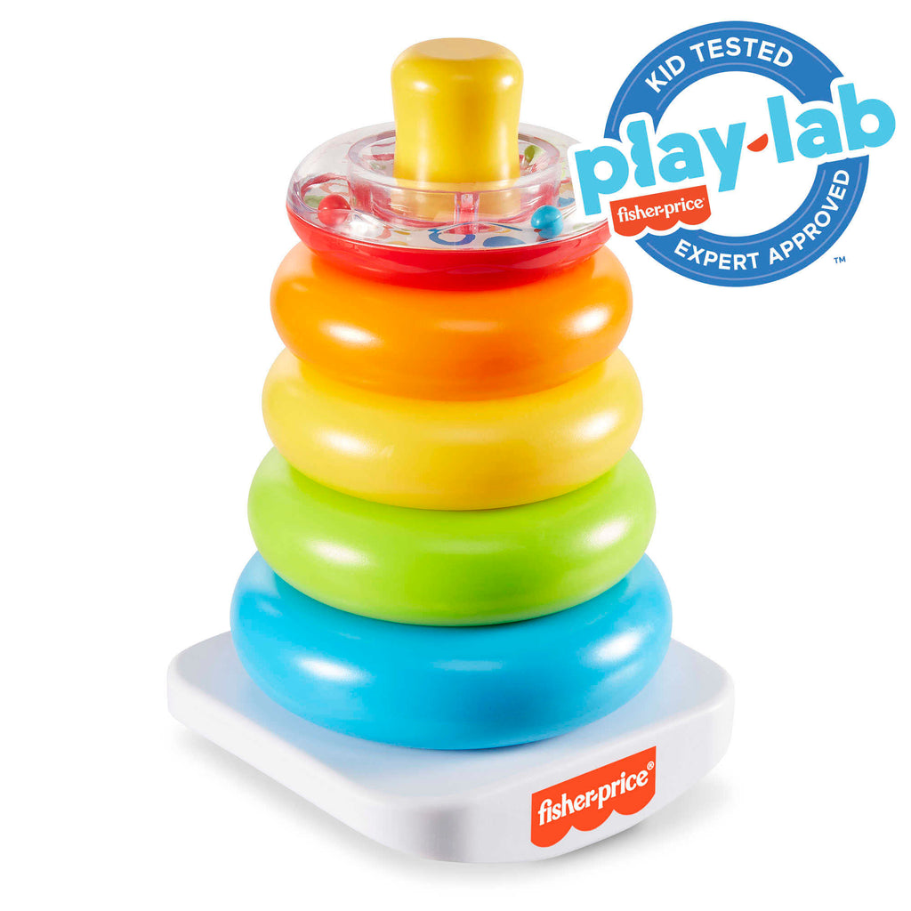 Fisher-Price Rock-A-Stack Ring Stacking Toy With Roly-Poly Base For Infants