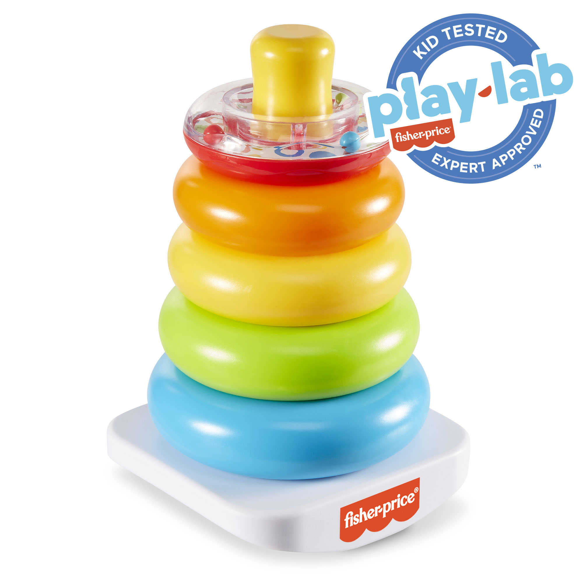 Fisher-Price Rock-A-Stack Ring Stacking Toy With Roly-Poly Base For Infants