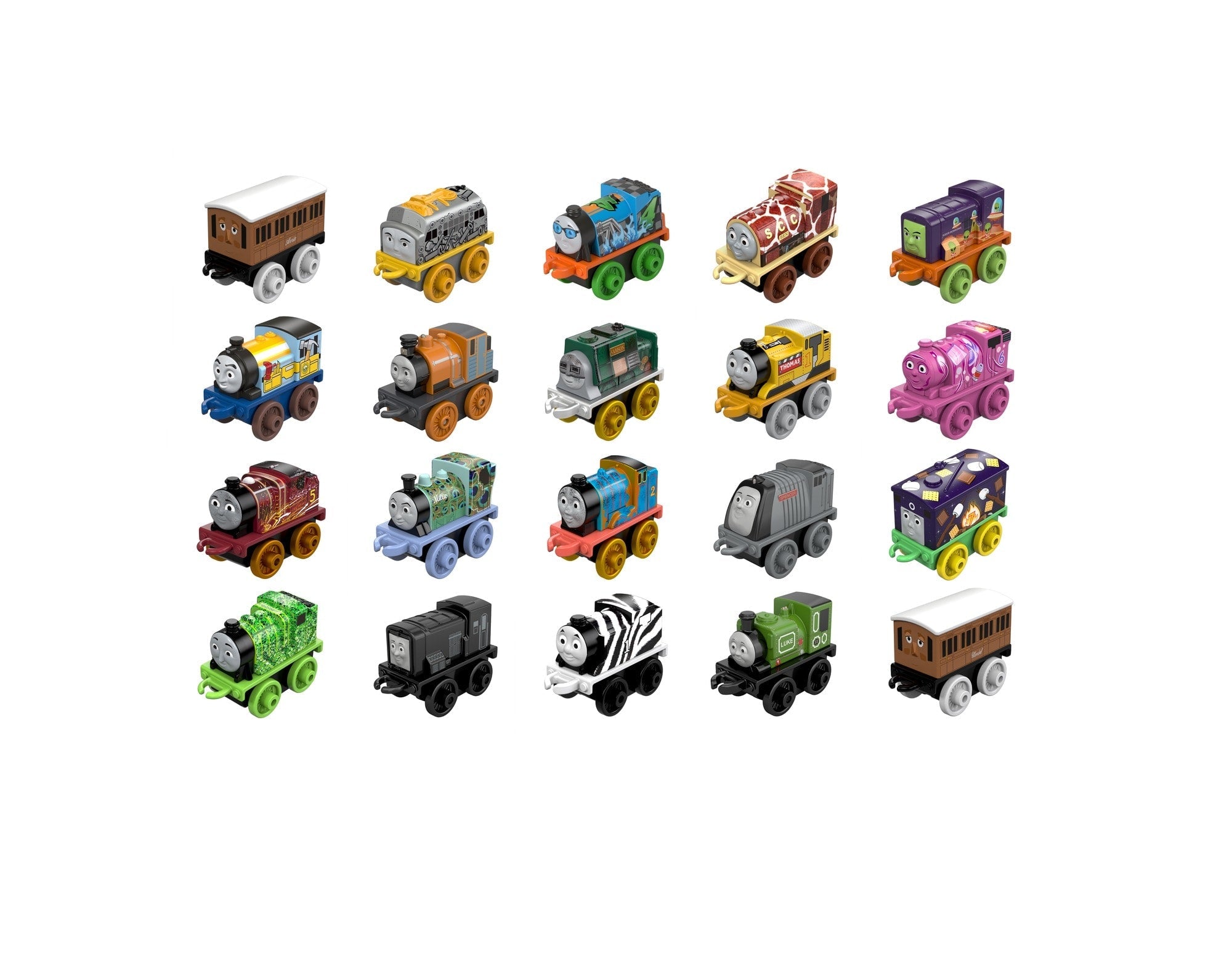 Thomas & Friends Minis Toy Train Pack, 20 Miniature Engines And Railway Vehicles For Preschool Kids