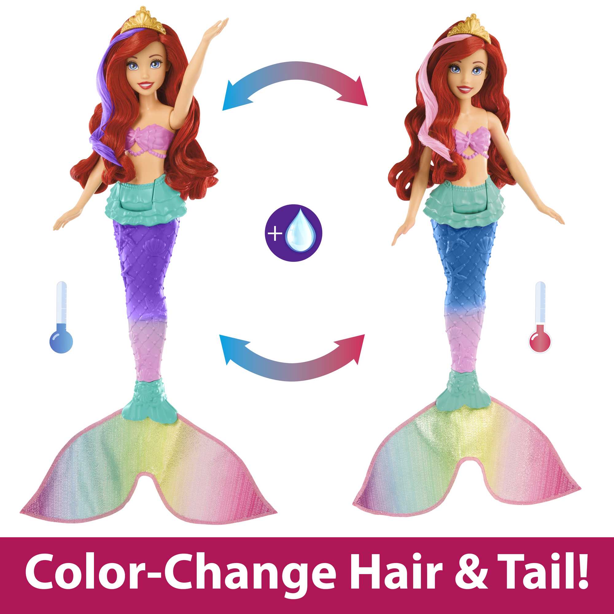 Disney Princess Toys, Ariel Swimming Mermaid Doll